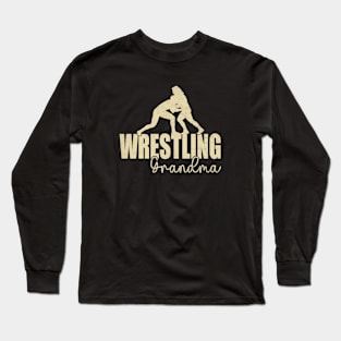 Funny Wrestling Grandma Wrestling Lover Mothers Day Long Sleeve T-Shirt